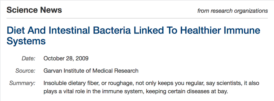 Prebiotics linked to healthier immune system!