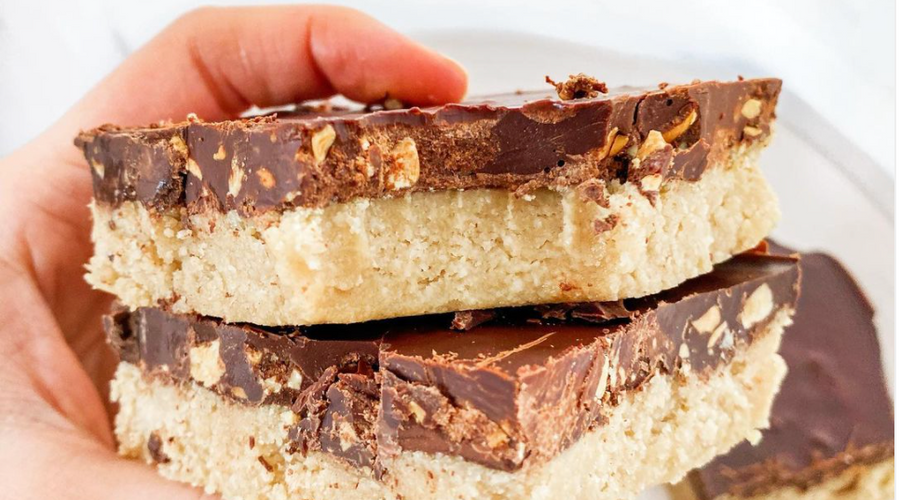 Prebiotic Fiber Peanut Butter Fudge Cookie Bars