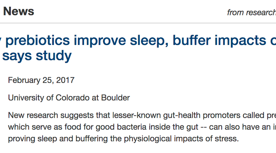 Prebiotics to help improve sleep!