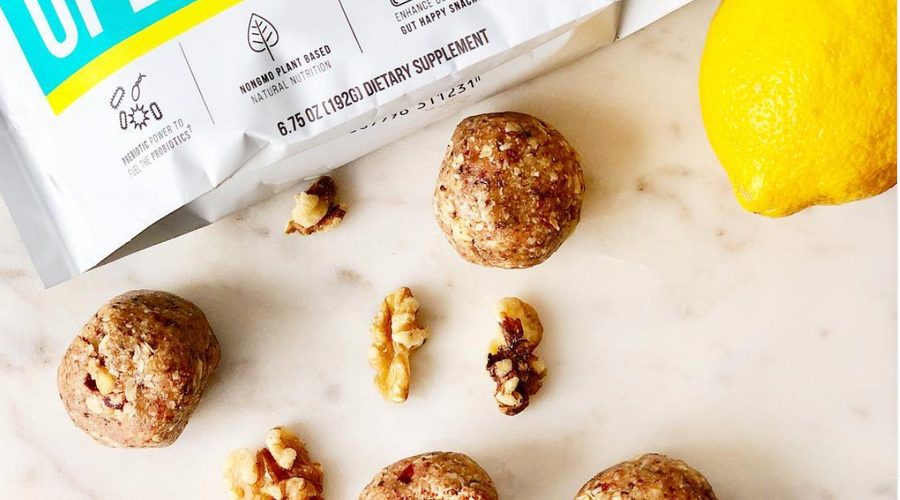 Prebiotic Fiber Cranberry Coconut Lemon Energy Balls